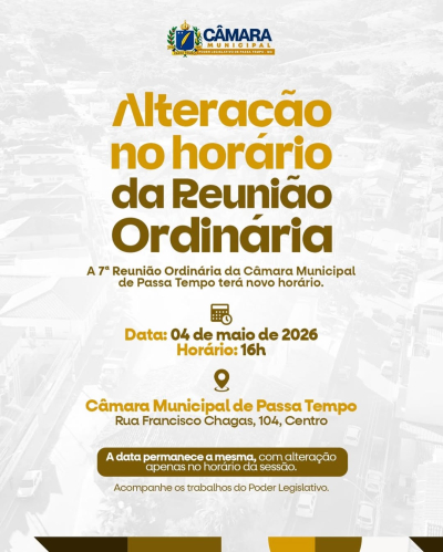 Atenção para a atualização: Alteração de Horário